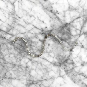 Silver Double Chain Stacking Bracelet